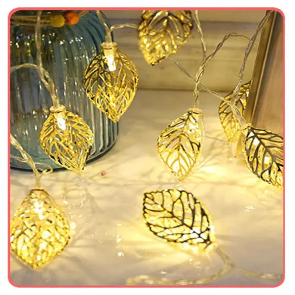 10led Garland Light String Battery Power Leaves Style Christmas Valentine’s Day Living Room Garden Led String Lights Decor