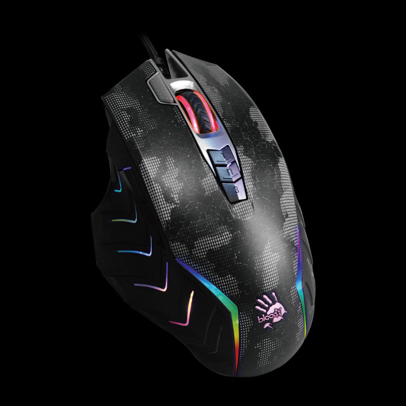 J95s Bloody 8000 CPI Ultra Core 3 & 4 Activated 2-Fire RGB Animation Gaming Wired Mouse