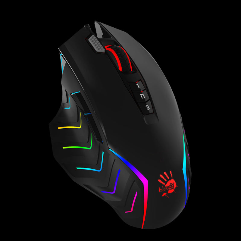 J95s Bloody 8000 CPI Ultra Core 3 & 4 Activated 2-Fire RGB Animation Gaming Wired Mouse