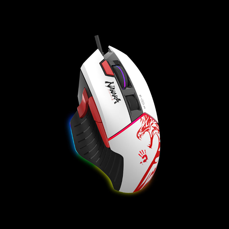W95 Max Naraka 12000 CPI Ultra Core 3 & 4 Activated Extra Fire RGB Gaming Wired Mouse