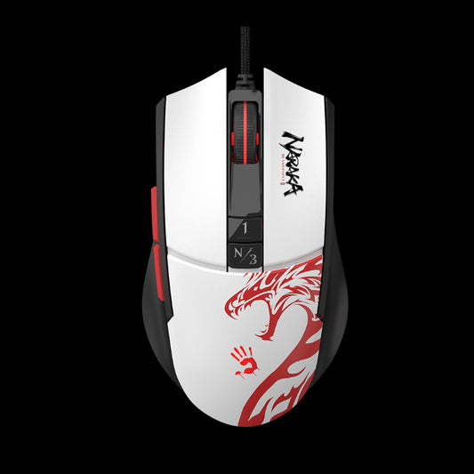 L65 Max Naraka 12000 CPI, Ultra Core 3 & 4 Activated Lightweight Design RGB Gaming Wired Mouse