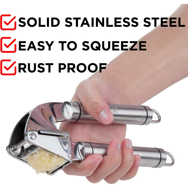 Eco-Friendly Stainless Steel Manual Operate Garlic Press