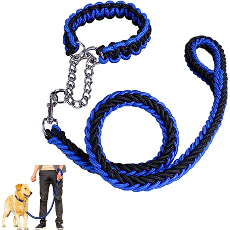 8-Strand Nylon Strong Traction Rope Dog Collar Leash