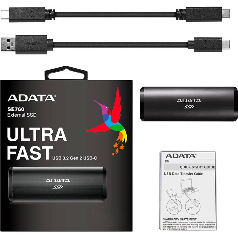 Adata Elite SE760 Ultra Fast 1TB 2TB USB 3.2 Gen 2 USB-C External SSD