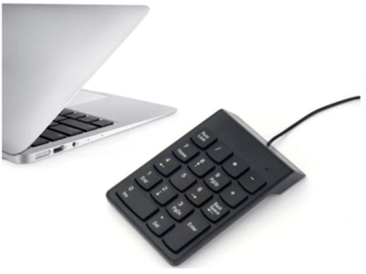 USB Number Portable Mini Keypad 18 Key For Laptop PC Notebook Desktop
