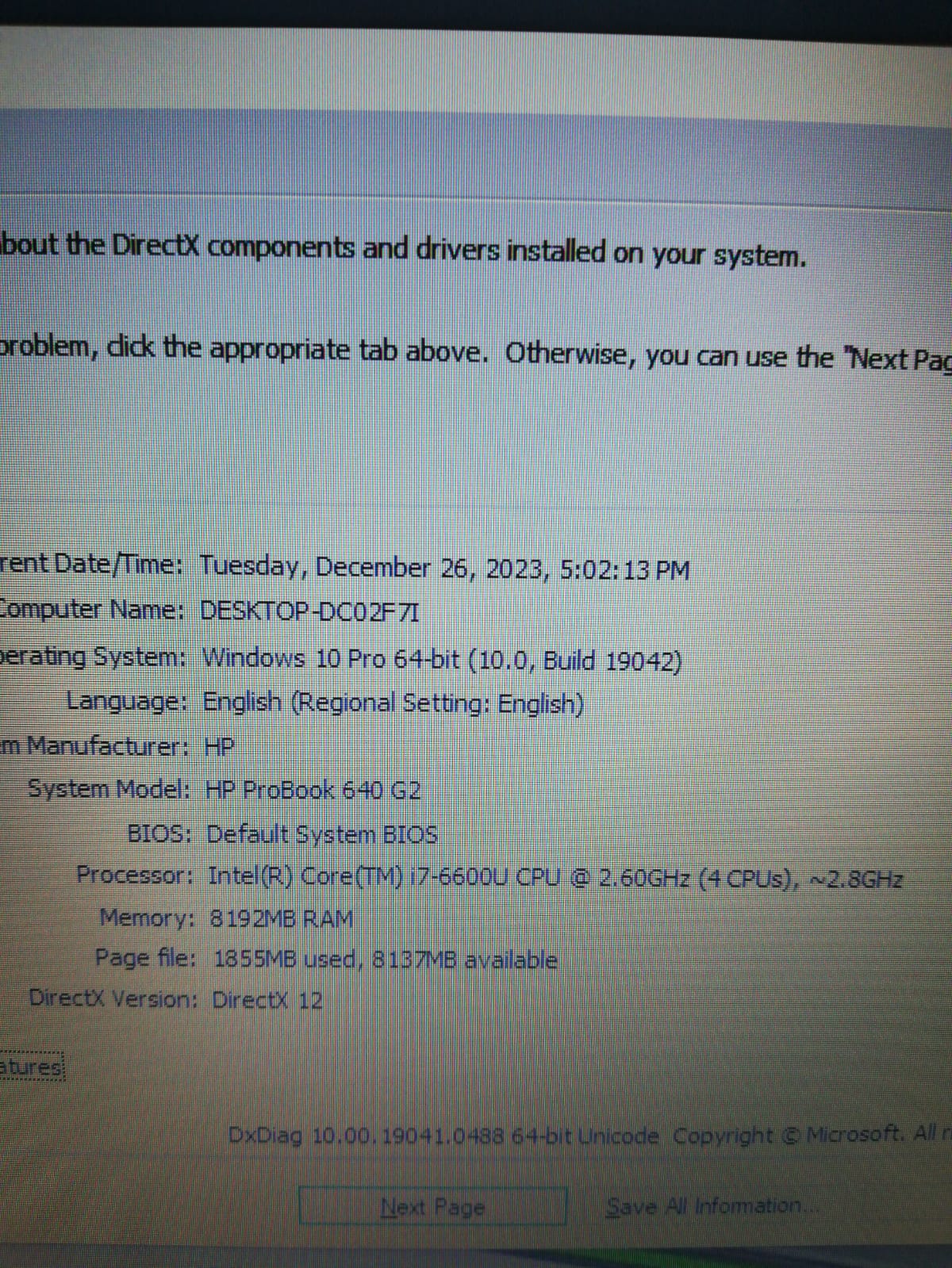 HP Probook 640 G2 – Core i7 6th Generation – 8 GB RAM – 128GB M2 SSD 500GB HDD- 14inch Screen