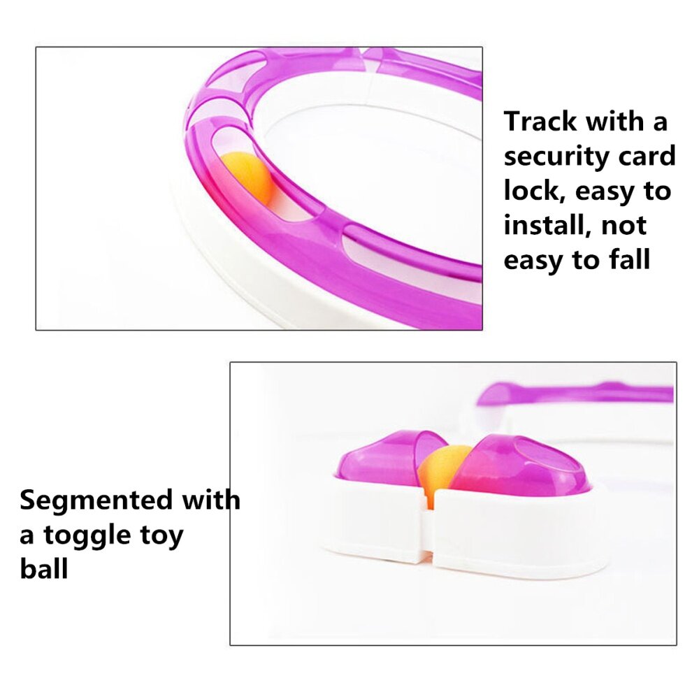 Interactive High Quality Non-Toxic Plastic Cat Chasing Ball Track Toy