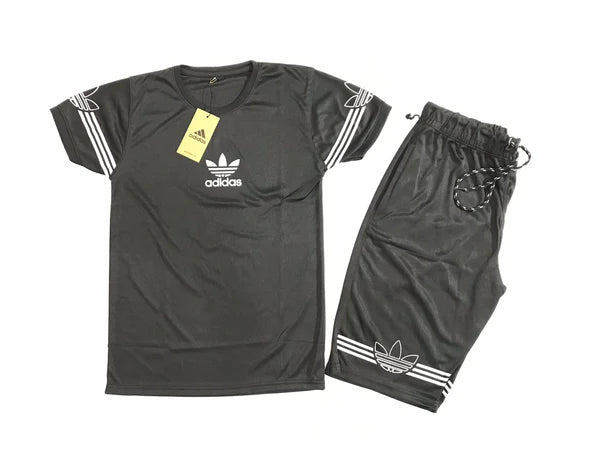 Adidas Short Shirt Set Men's-Grey
