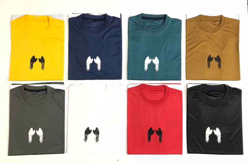 Front & Back Wings Printed Shirts in 8 Colors