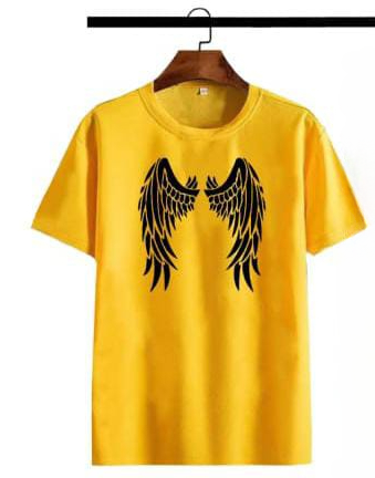 Eagle Wings Printed Gym Wear Tracksuit For Men& Boys Tshirt & Trouser- Yellow