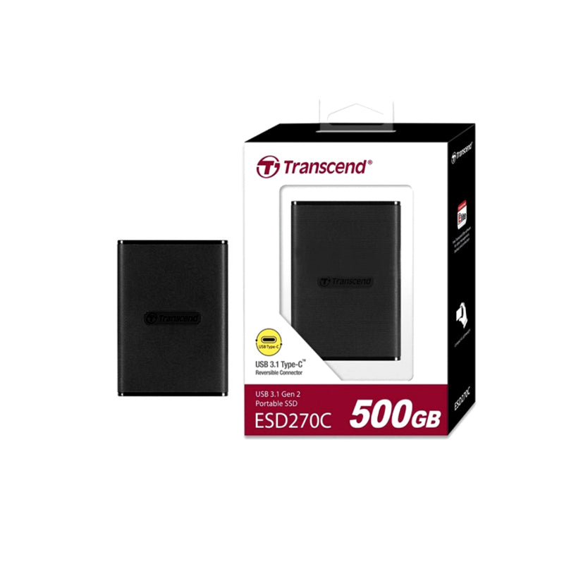 Transcend 500 GB ESD270C USB 3.1 Gen 2 Type C External SSD
