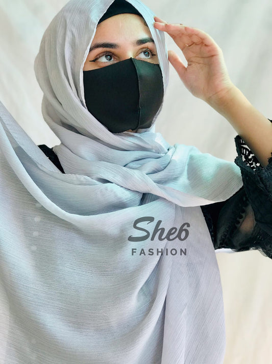Crinkle silk hijab (she6 fashion)