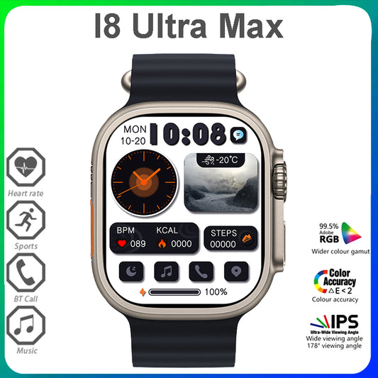 I8 Ultra Max 1.75 Inches HD Display Series 8 Bluetooth Call Smart Watch
