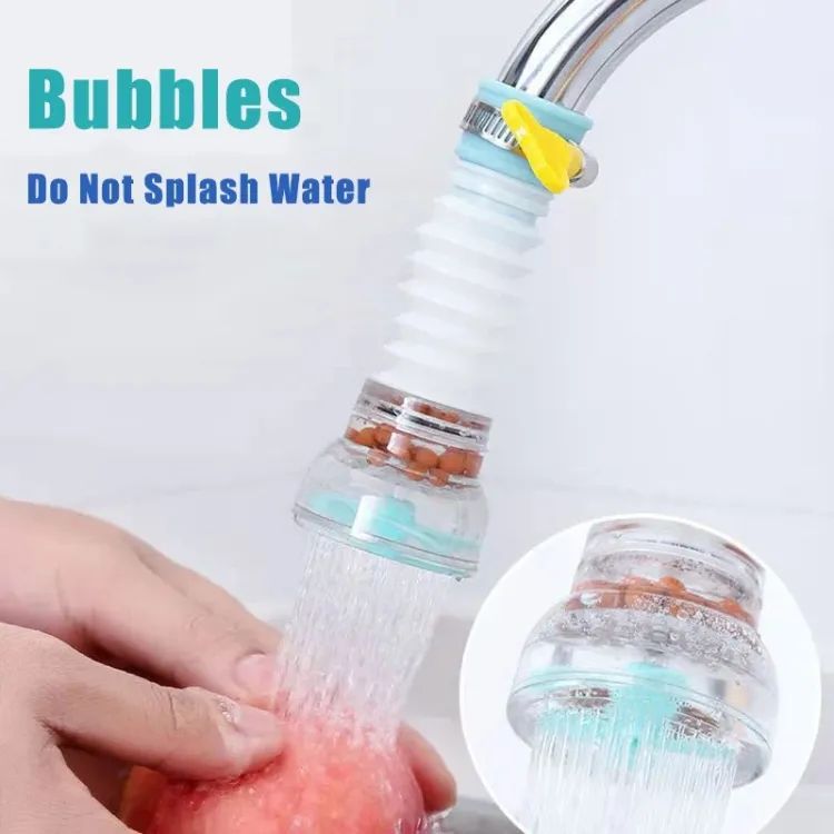 Plastic Fan Kitchen Shower Splash Fan Faucet Water Saving Filter Shower Water Rotating Spray Regulator Tap Water Filter Valve For Kitchen Tap Nozzle Extended Filter Water Saving Device Accessories Multicolour