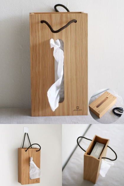 Wooden Wall Hanging Tissue Box